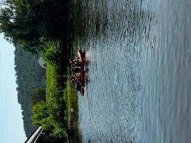 Crews departing the shoreline