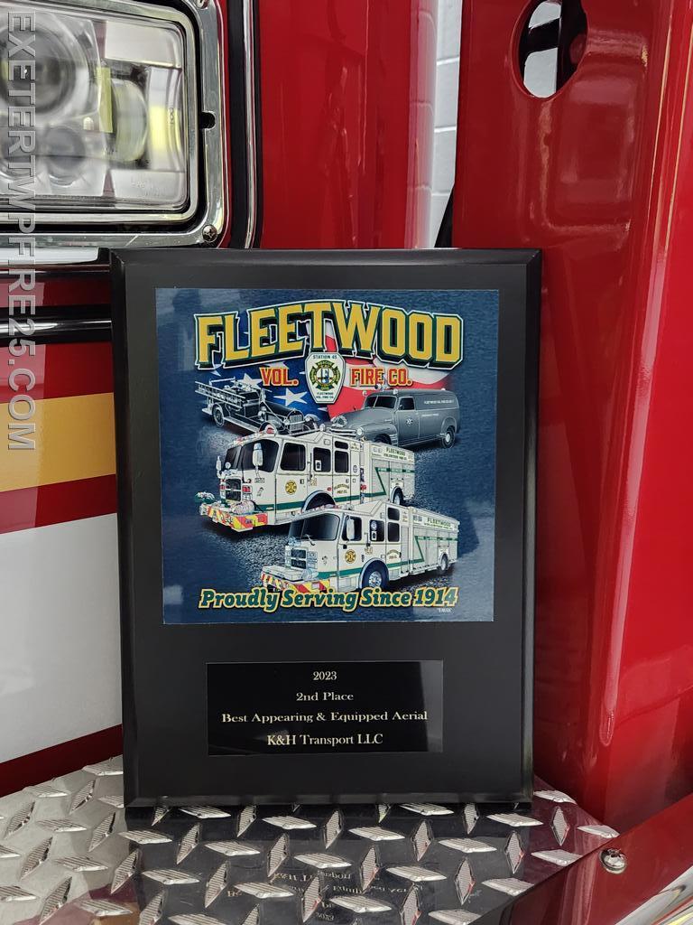 Tower Crew Attends Fleetwood Parade and Housing Exeter Township Fire