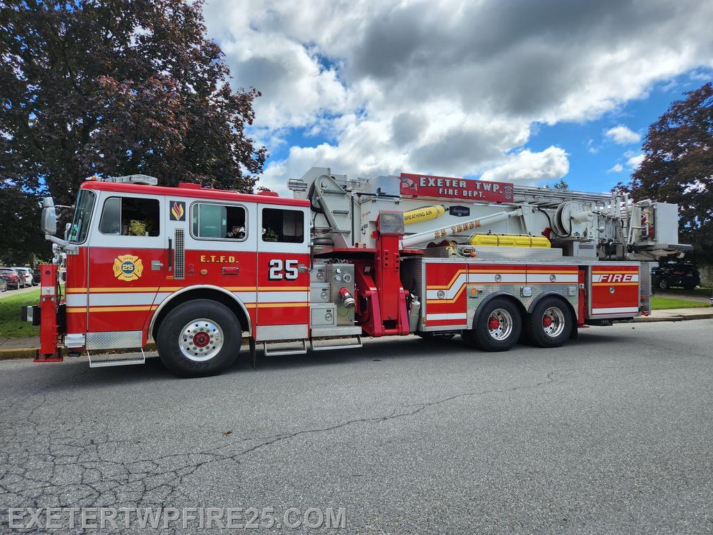 Tower Crew Attends Fleetwood Parade and Housing Exeter Township Fire